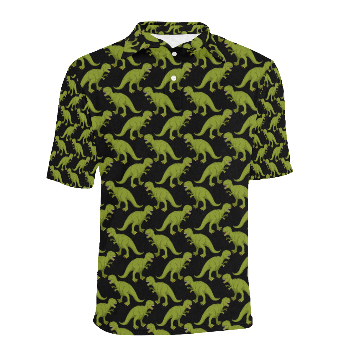 T Rex Pattern Print Design A02 Men Polo Shirt