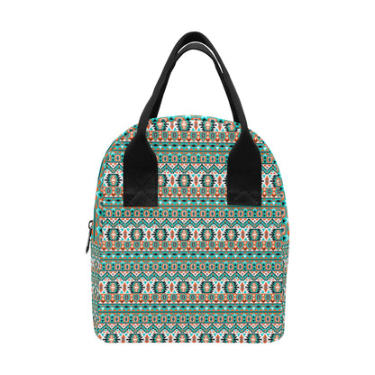 Indian Navajo Ethnic Themed Design Print Insulated Lunch Bag