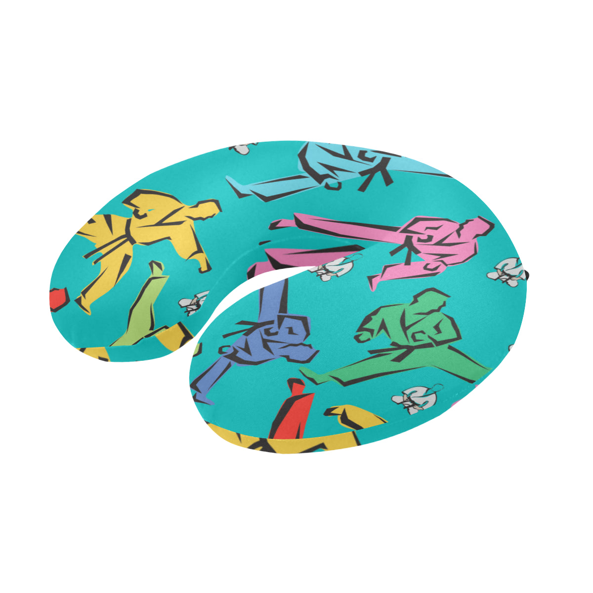 Judo Pattern Print Design 01 U-Shaped Travel Neck Pillow