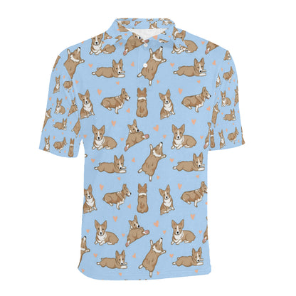Pembroke Welsh Corgis Pattern Print Design A05 Men Polo Shirt