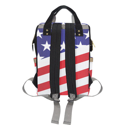 American flag Print Diaper Bag Backpack