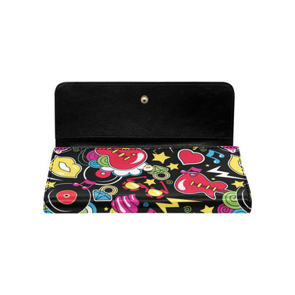 Pop Art Pattern Print Design A04 Women's Trifold Wallet