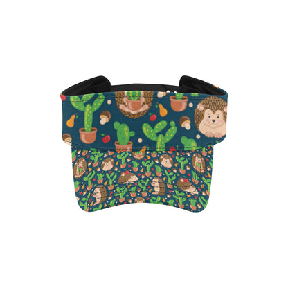 Hedgehog Cactus Pattern Print Design 04 Unisex Sun Visor