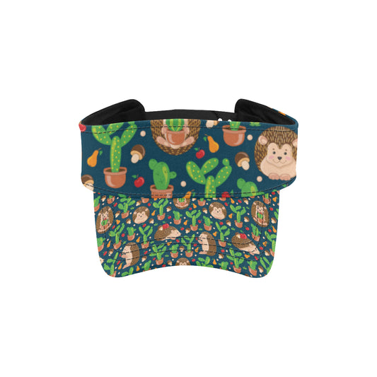 Hedgehog Cactus Pattern Print Design 04 Unisex Sun Visor