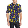 Lightning Thunder Pattern Print Design 01 Men Polo Shirt