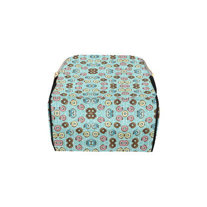 Emoji Donut Print Pattern Diaper Bag Backpack
