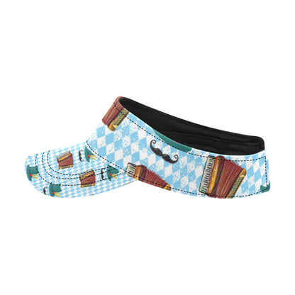 Accordion Mustache Pattern Print Design 01 Unisex Sun Visor