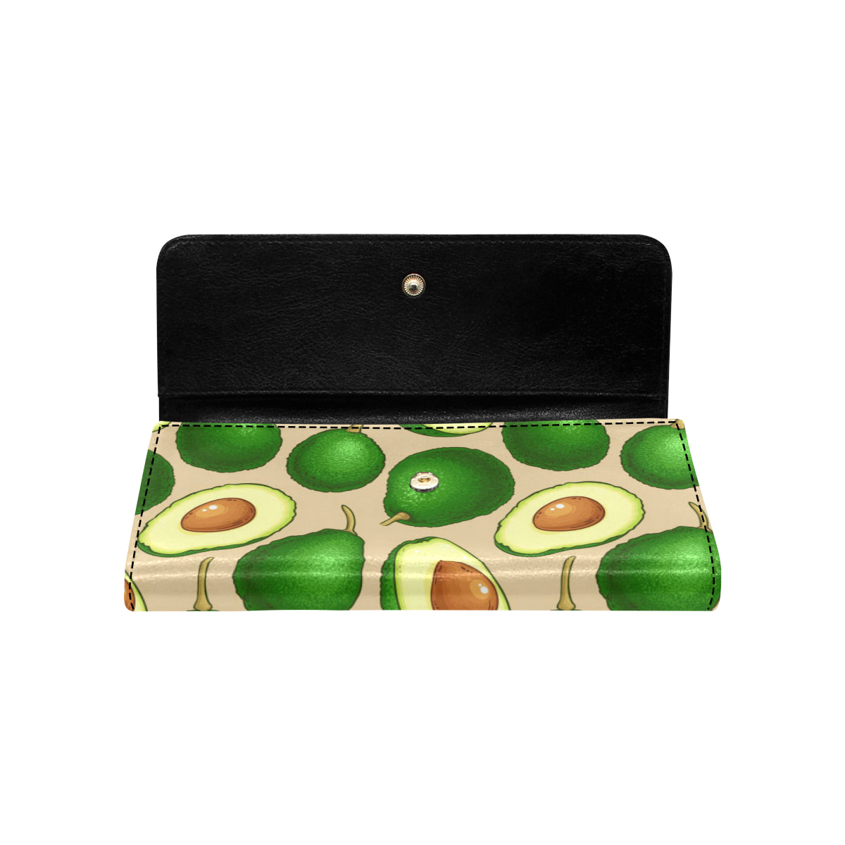 Avocado Pattern Print Design AC010 Women's Trifold Wallet