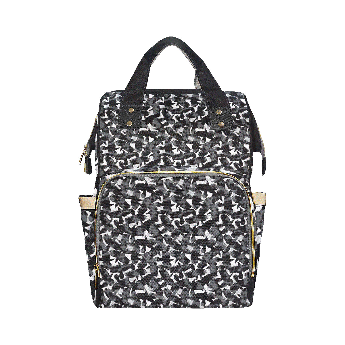 Crow Pattern Print Design 01 Diaper Bag Backpack