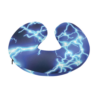Lightning Thunder Pattern Print Design 04 U-Shaped Travel Neck Pillow
