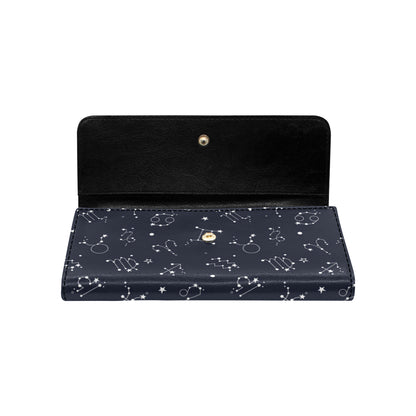 Constellation Pattern Print Design 05 Women's Trifold Wallet