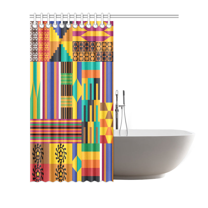 Kente Pattern Print Design 03 Shower Curtain