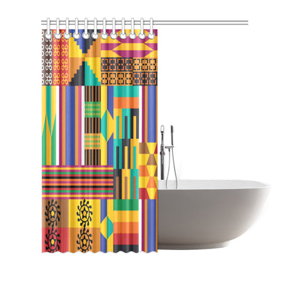 Kente Pattern Print Design 03 Shower Curtain