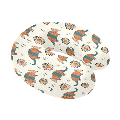 Armadillo Pattern Print Design 02 U-Shaped Travel Neck Pillow