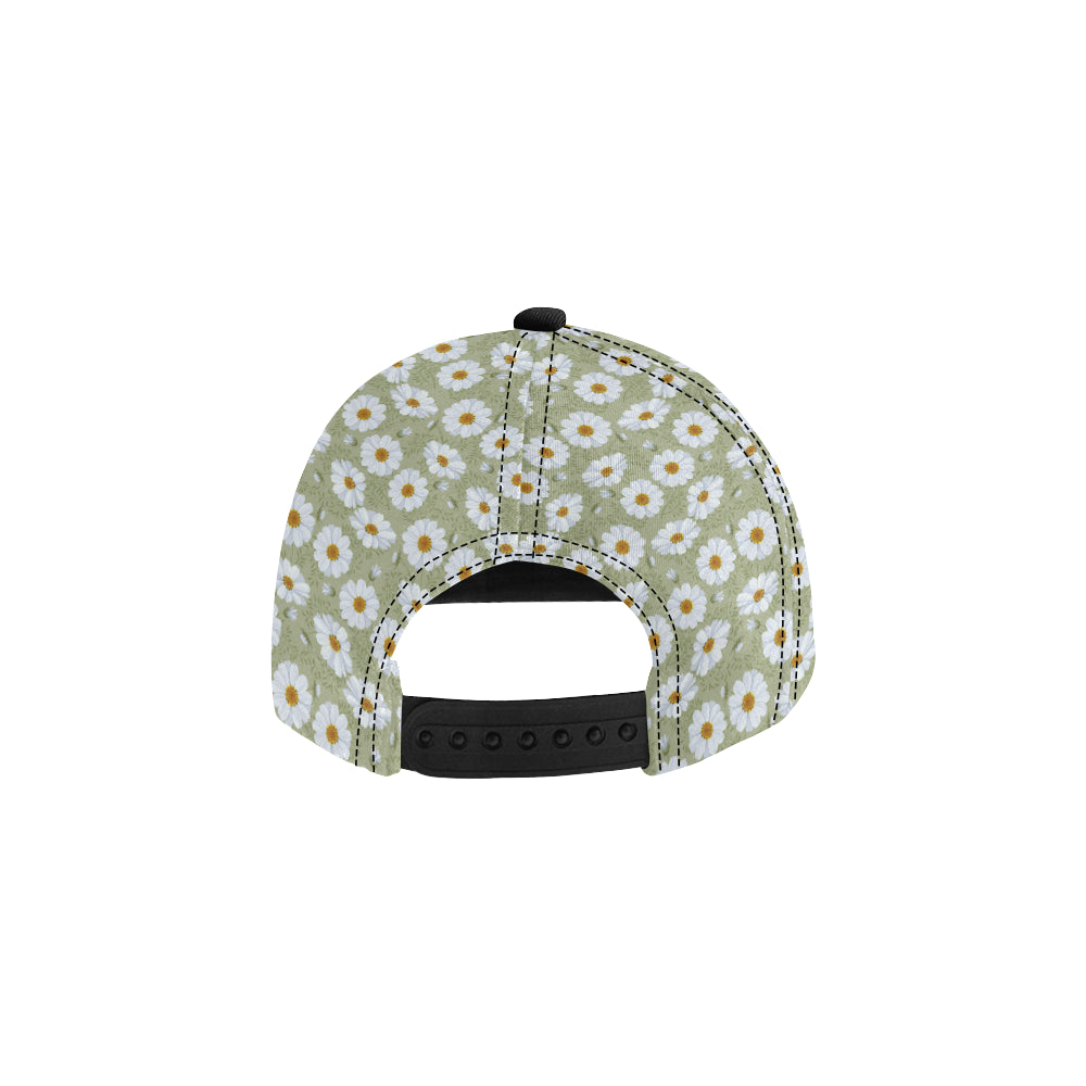 Daisy Yellow Print Pattern Snapback Cap