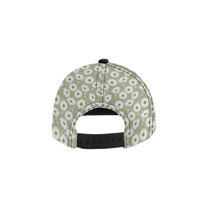 Daisy Yellow Print Pattern Snapback Cap