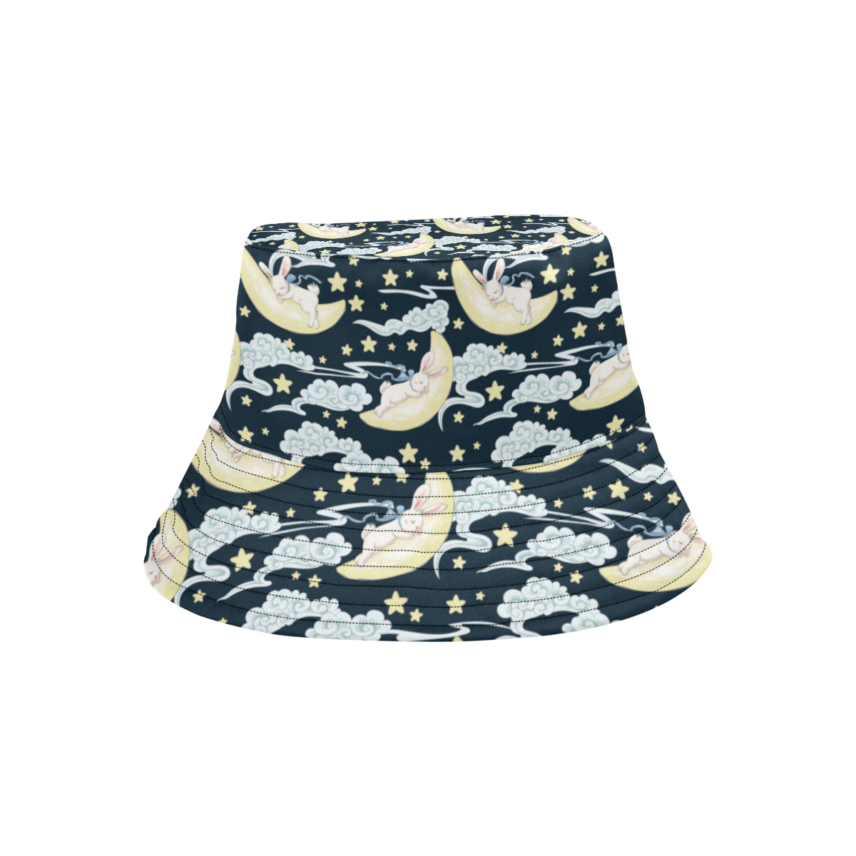 Rabbit Sleeping Pattern Print Design RB08 Unisex Bucket Hat