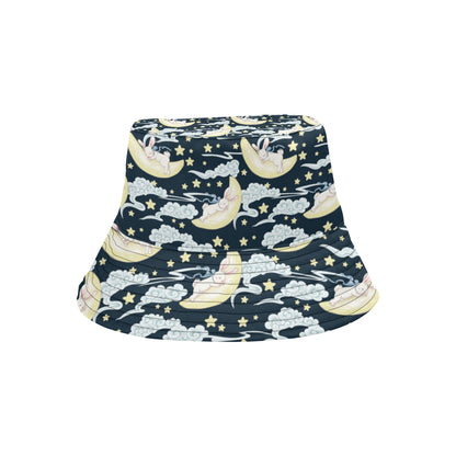 Rabbit Sleeping Pattern Print Design RB08 Unisex Bucket Hat