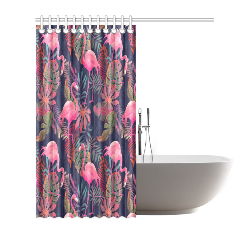 Flamingo Tropical Pattern Shower Curtain