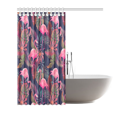 Flamingo Tropical Pattern Shower Curtain