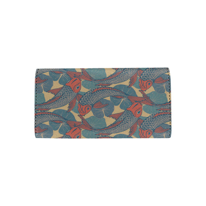 Pisces Pattern Print Design A01 Women's Trifold Wallet