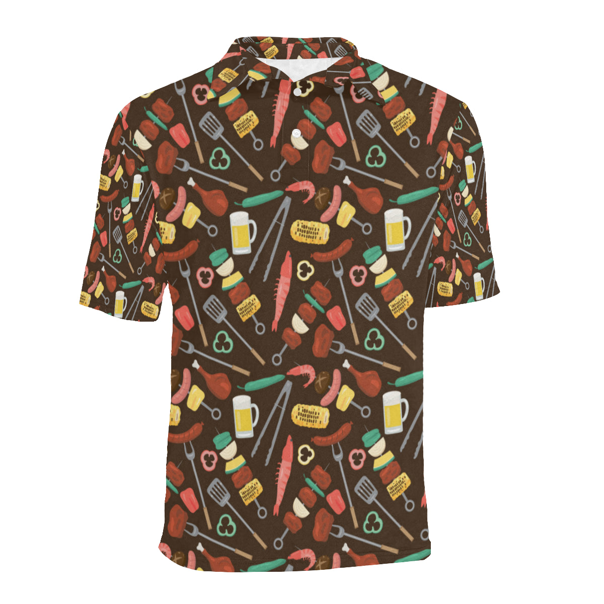 Barbecue Pattern Print Design 05 Men Polo Shirt