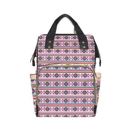 Indian Navajo Neon Themed Design Print Diaper Bag Backpack