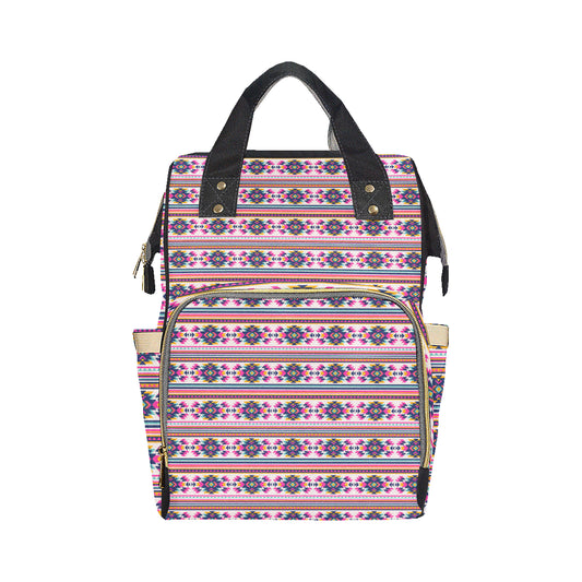 Indian Navajo Neon Themed Design Print Diaper Bag Backpack