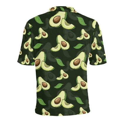Avocado Pattern Print Design AC07 Men Polo Shirt
