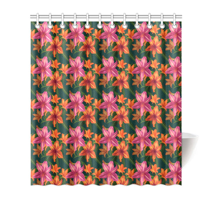 Amaryllis Pattern Print Design AL01 Shower Curtain