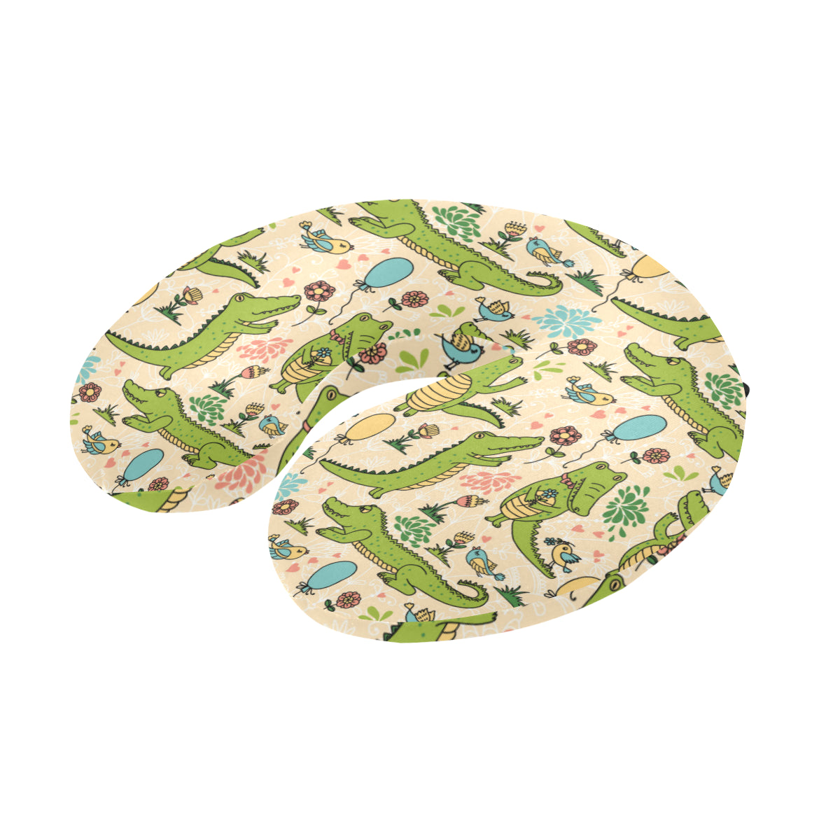 Alligator Pattern Print Design 01 U-Shaped Travel Neck Pillow