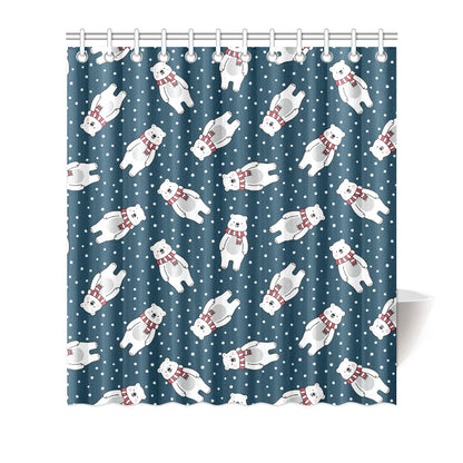 Polar Bear Pattern Print Design PB05 Shower Curtain