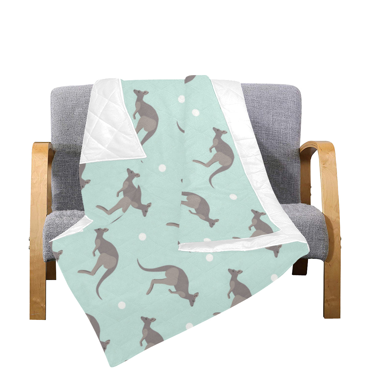 Kangaroos Pattern Print Design 04 Premium Quilt