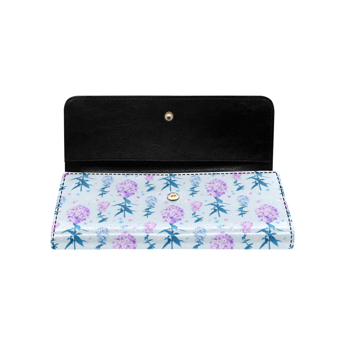 Lilac Pattern Print Design LI05 Women's Trifold Wallet