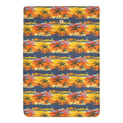Palm Tree Pattern Print Design PT010 Women's Trifold Wallet