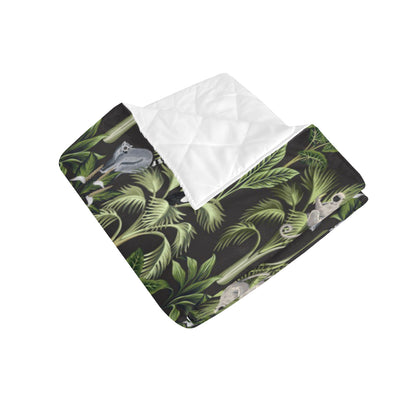 Rainforest Pattern Print Design RF05 Premium Quilt