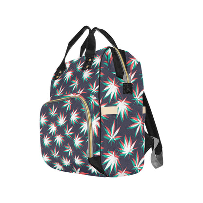 Pot Leaf Pattern Print Design A01 Diaper Bag Backpack