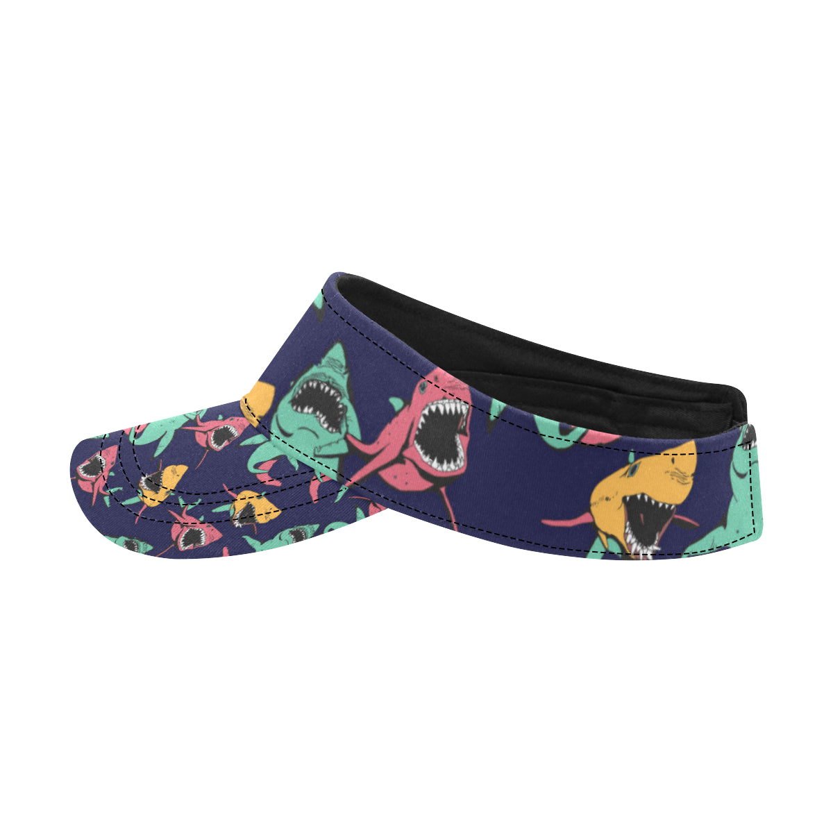 Shark Bite Pattern Unisex Sun Visor
