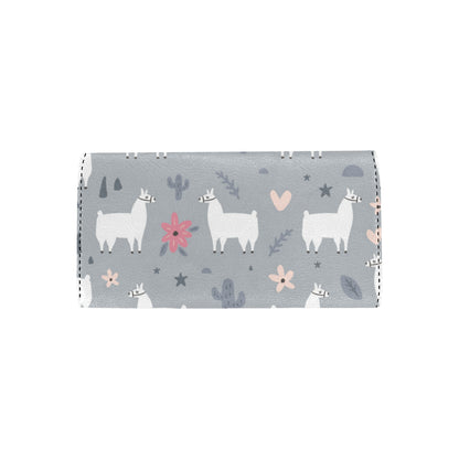 Llama Pattern Print Design 010 Women's Trifold Wallet