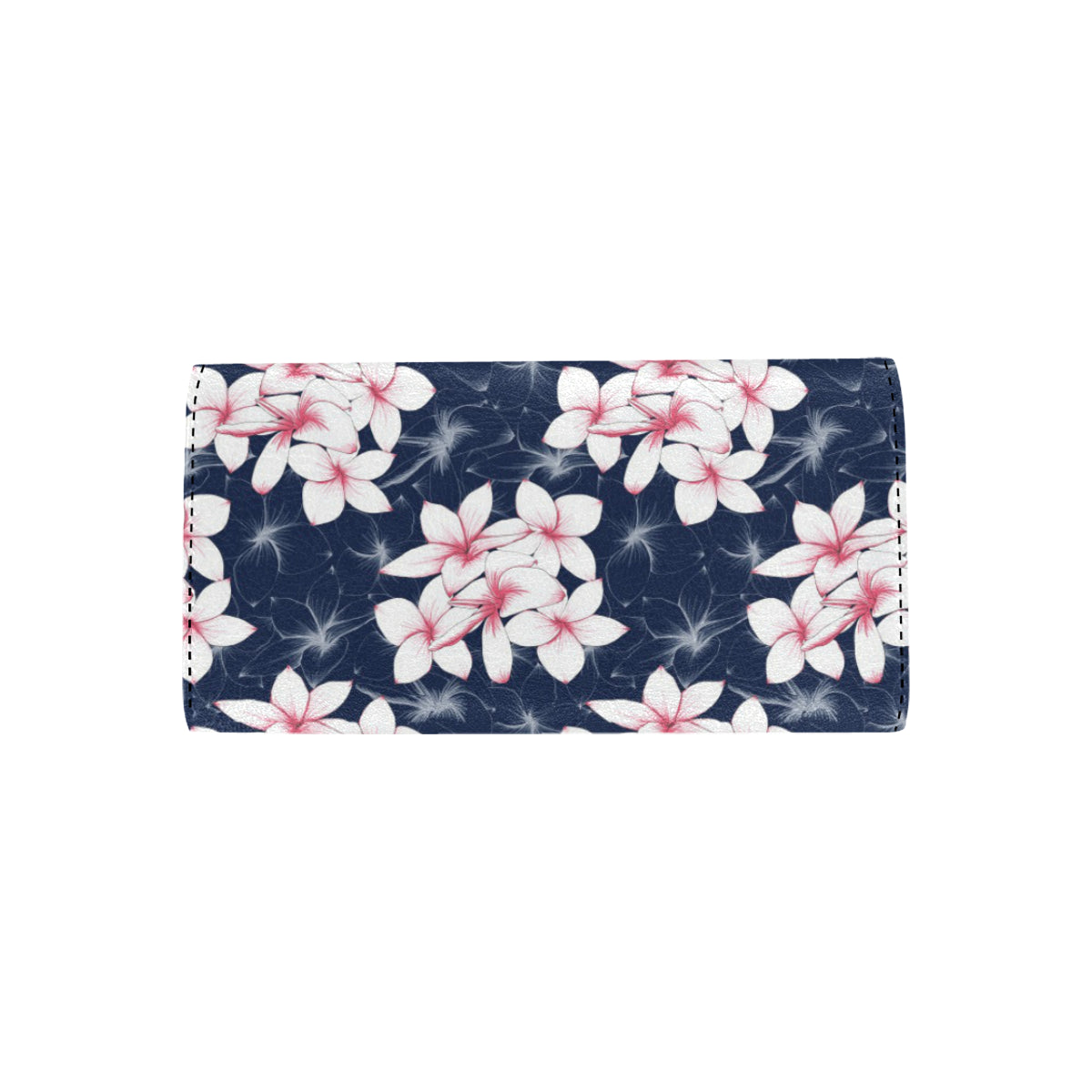 Plumeria Pattern Print Design PM017 Women's Trifold Wallet