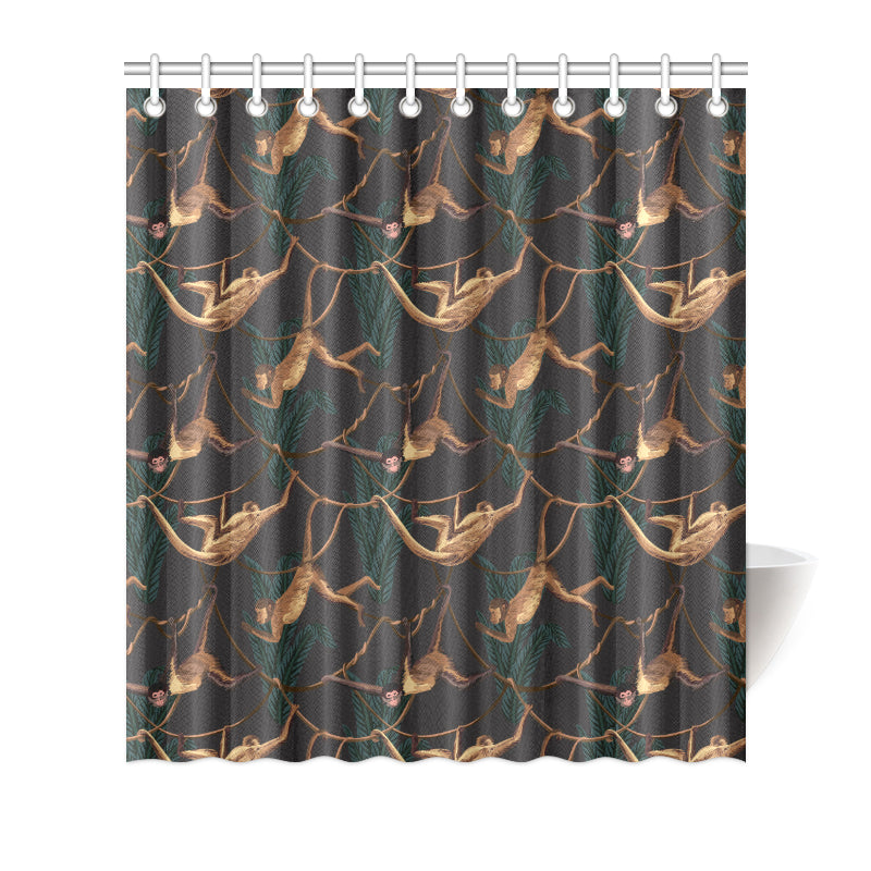 Monkey Pattern Print Design 02 Shower Curtain