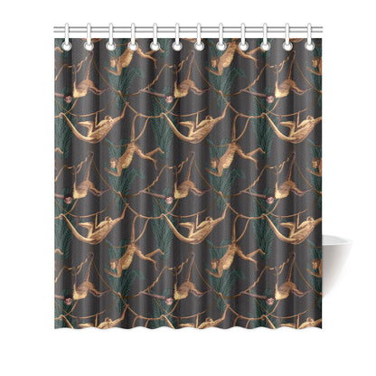 Monkey Pattern Print Design 02 Shower Curtain