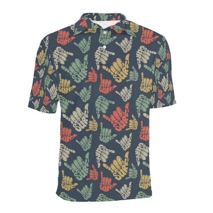 Surf Hand sign Men Polo Shirt