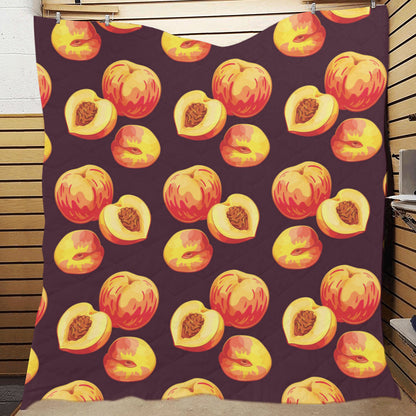 Peach Pattern Print Design A04 Premium Quilt