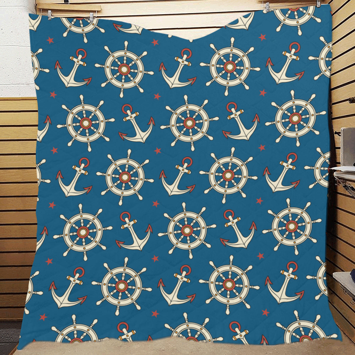 Anchor Pattern Print Design 02 Premium Quilt