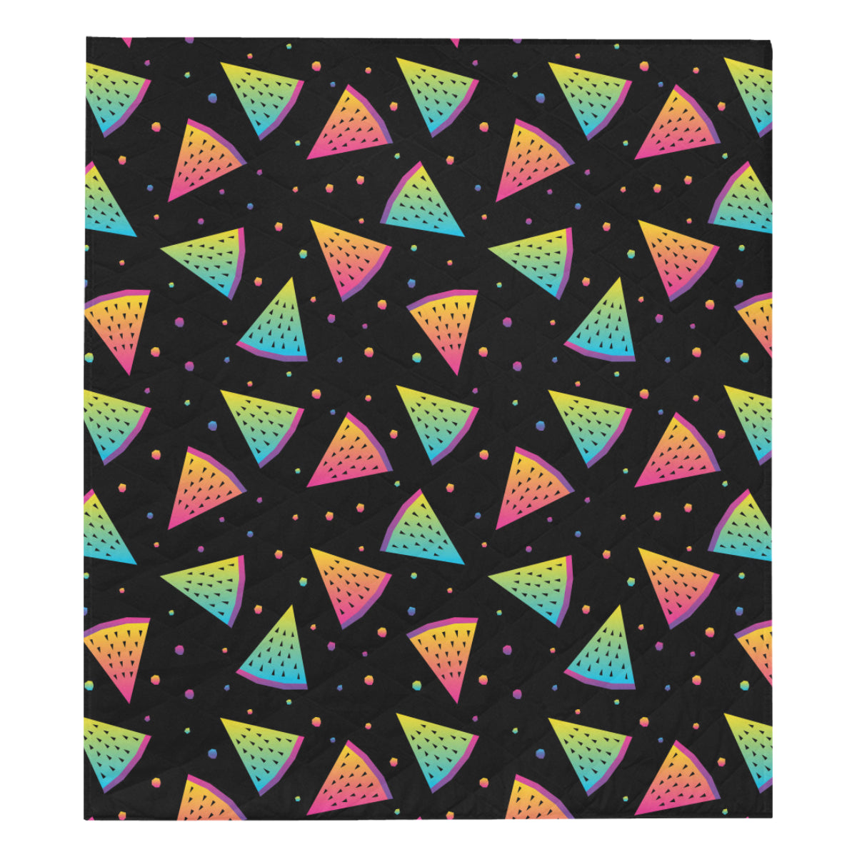 Rainbow Watermelon Pattern Print Design A04 Premium Quilt