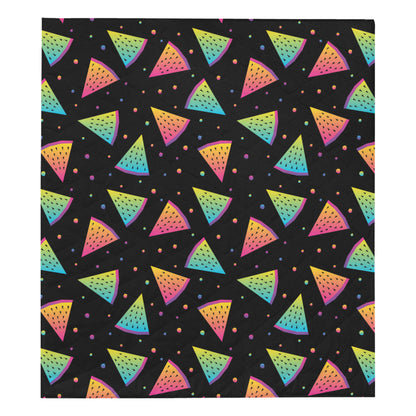 Rainbow Watermelon Pattern Print Design A04 Premium Quilt
