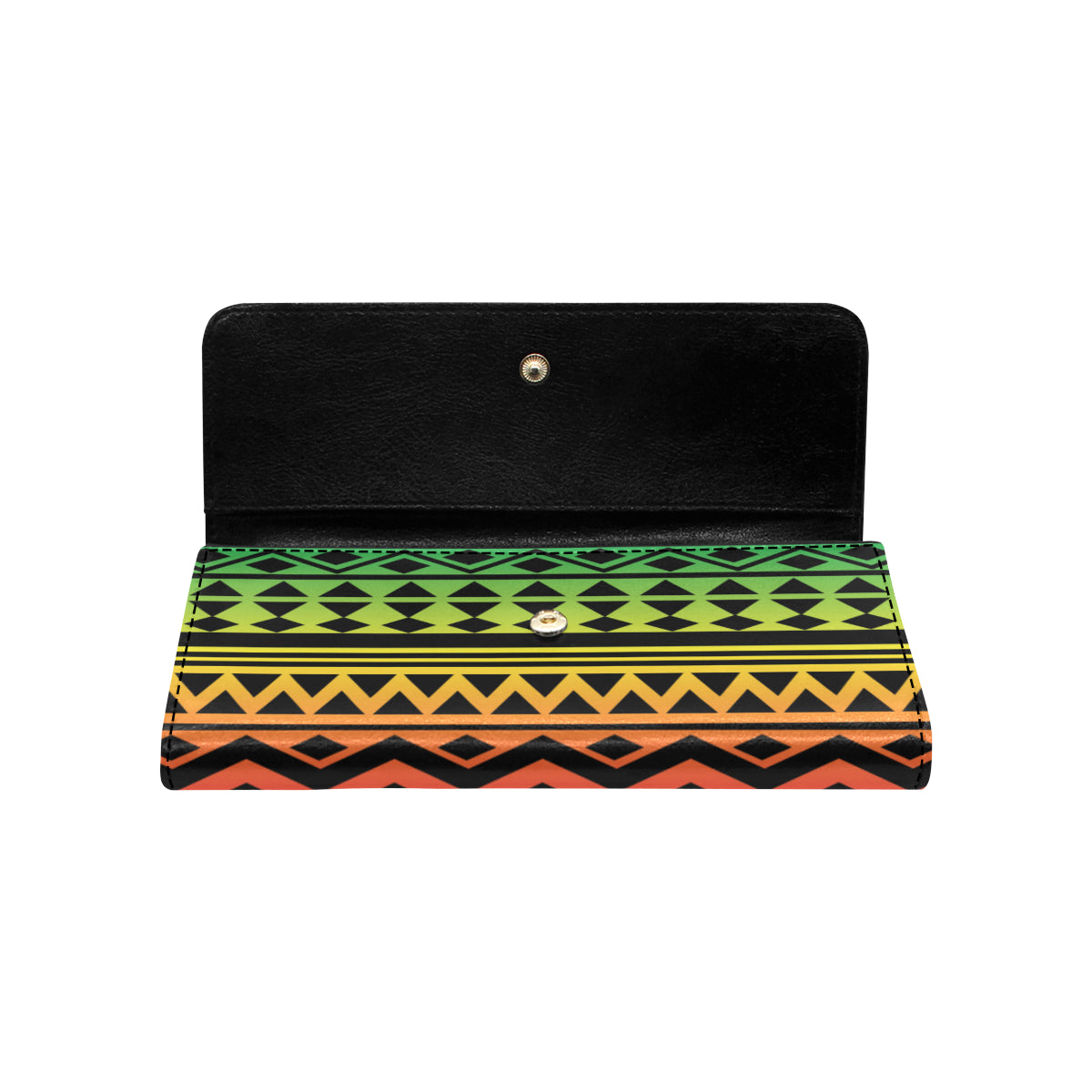Rainbow Tribal Pattern Print Design A02 Women's Trifold Wallet