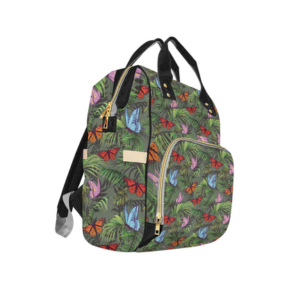 Monarch Butterfly Pattern Print Design 04 Diaper Bag Backpack