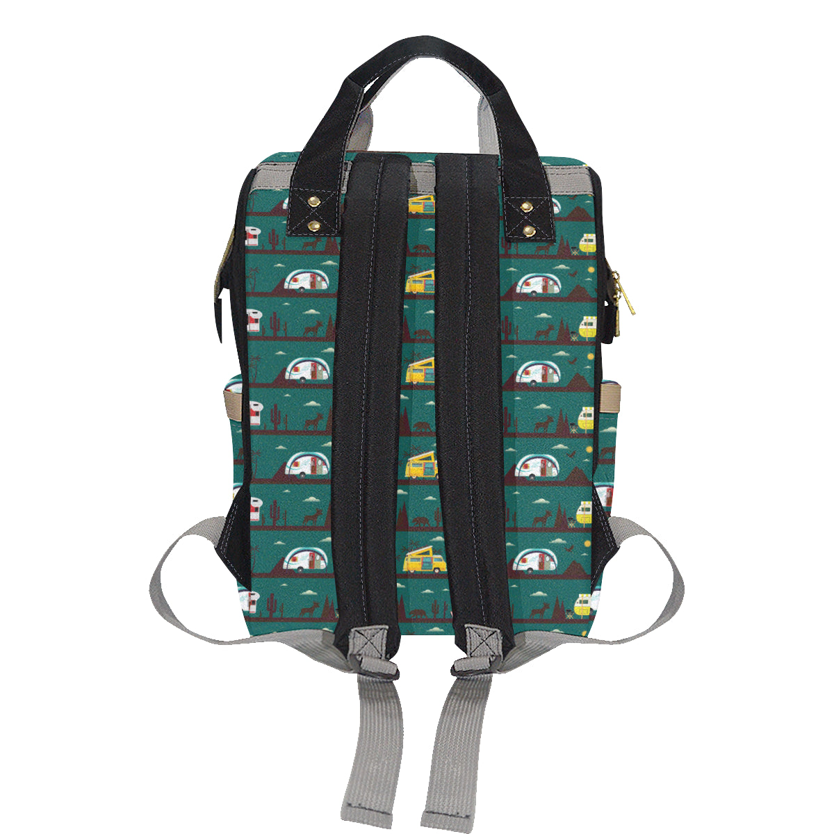 Camper Pattern Print Design 05 Diaper Bag Backpack
